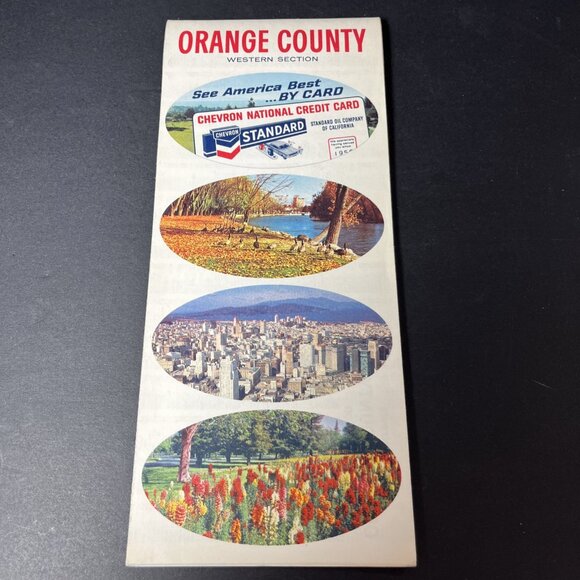 VTG. 1968 Lot Of 3 Chevron Maps Califorina, Orange County, San Francisco USA - Picture 11 of 14